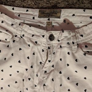 White pants with hearts